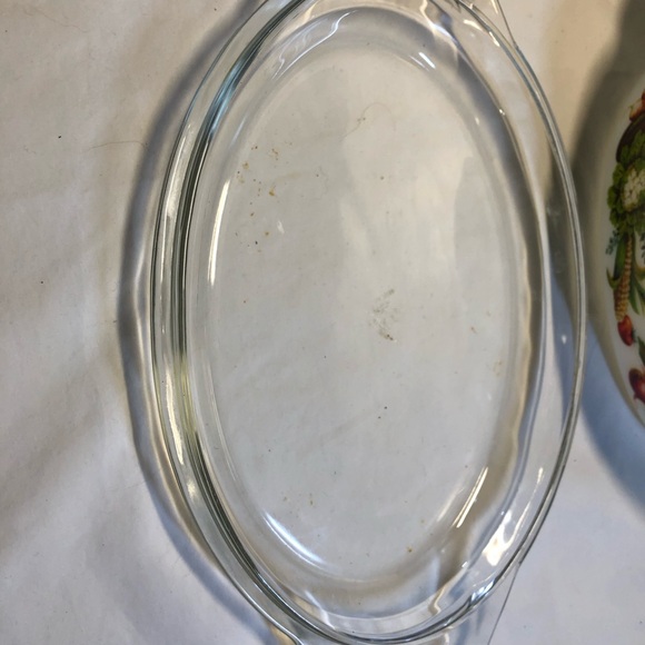 Vintage 1960s Pyrex Jaj Lidded Oval Casserole Dish Vegetable Pattern - Picture 12 of 16